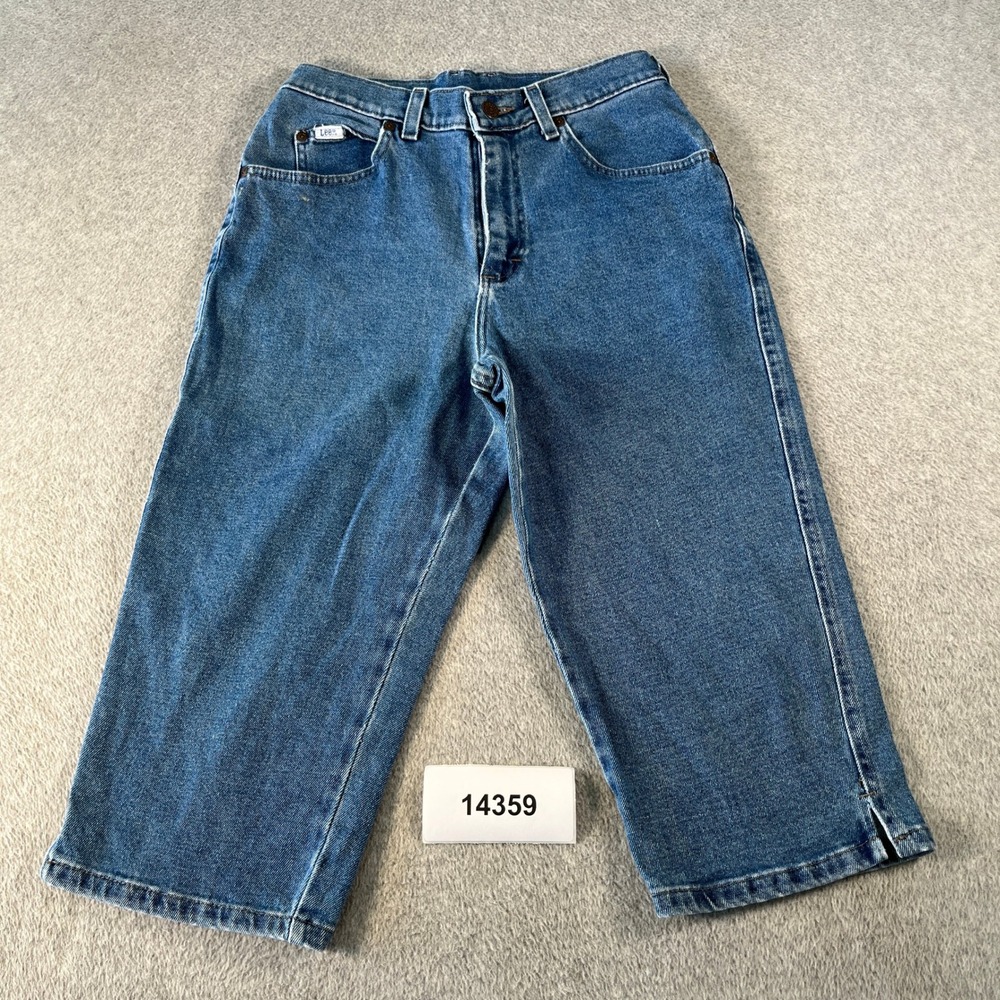 Vintage Lee Capri Jeans Womens W27 Blue Denim Medium Wash 5-Pockets High Rise